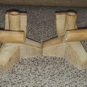 Alabaster candle holders